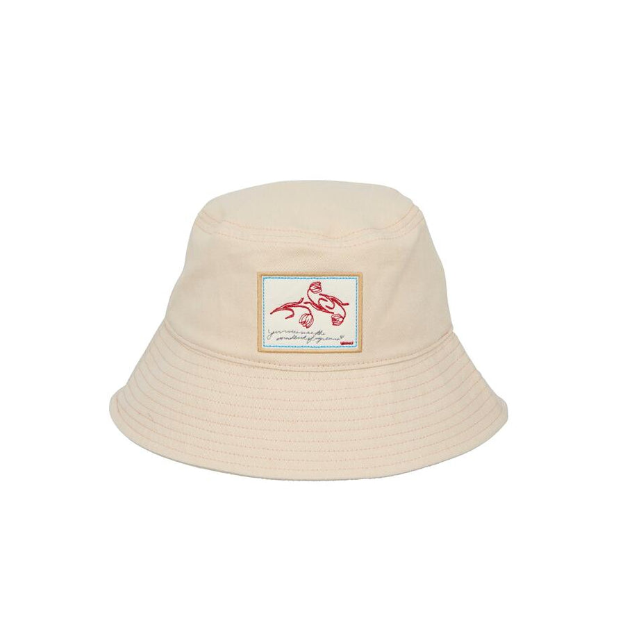 Canvas bøllehat - Birch White